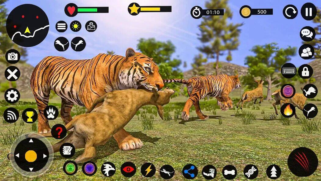 Скачать взломанную Игра на выживание семьи тигров [Бесплатные покупки] MOD apk на Андроид