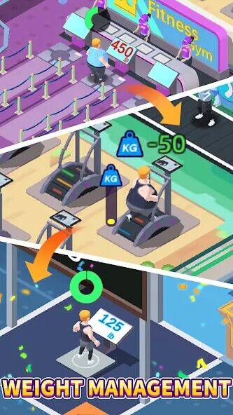Скачать взломанную Fitness Club Tycoon [Много денег] MOD apk на Андроид