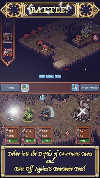 Скачать взломанную Cave Heroes:Idle Dungeon RPG [Бесплатные покупки] MOD apk на Андроид