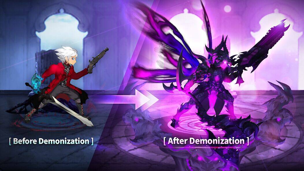 Скачать взломанную Devil Hunter Idle [Бесплатные покупки] MOD apk на Андроид