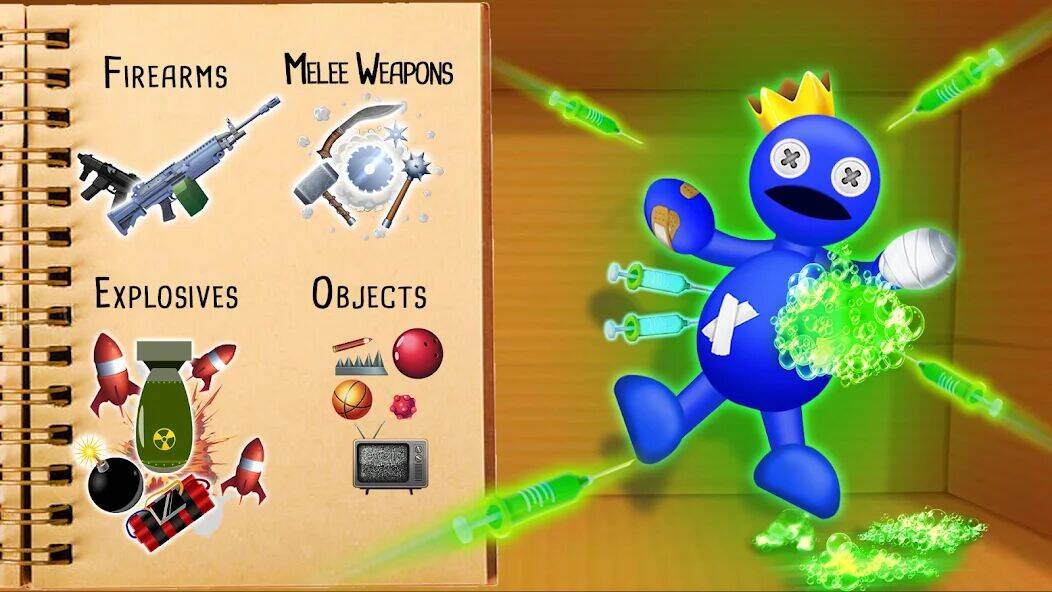 Скачать взломанную Kick The Rainbow Friends [Много денег] MOD apk на Андроид