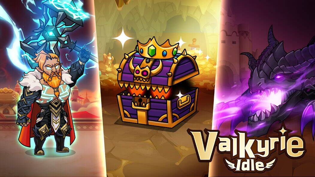 Скачать взломанную Валькирия Праздный [Много денег] MOD apk на Андроид