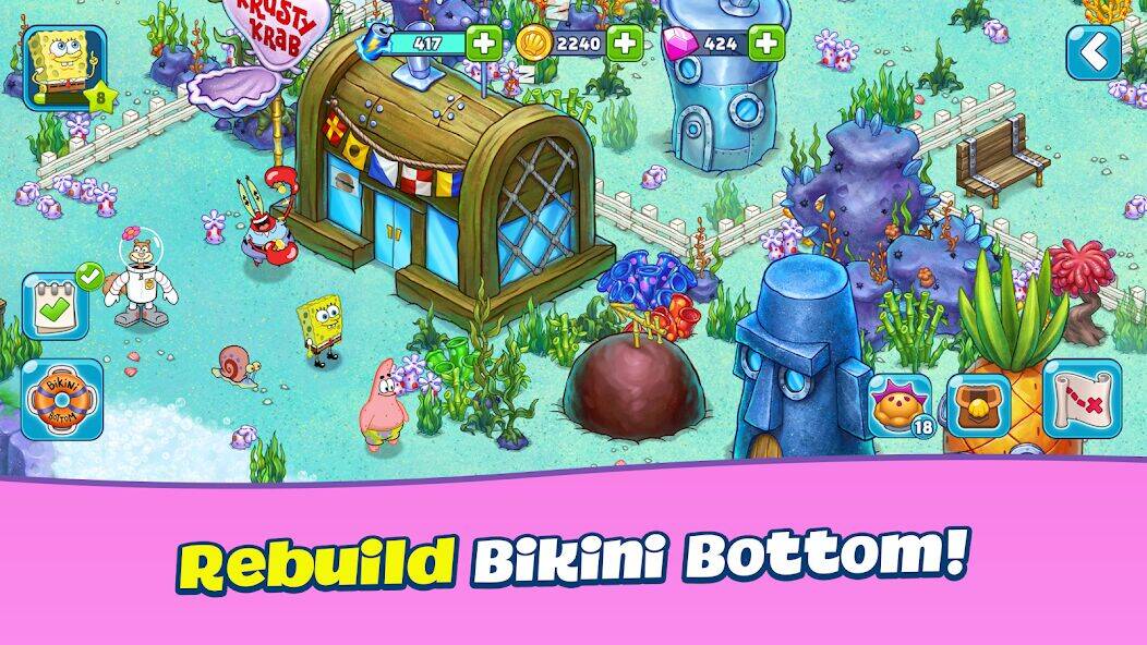 Скачать взломанную SpongeBob Adventures: In A Jam [Мод меню] MOD apk на Андроид