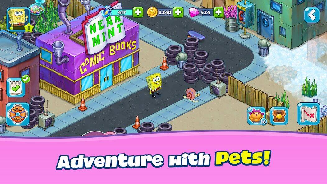 Скачать взломанную SpongeBob Adventures: In A Jam [Мод меню] MOD apk на Андроид
