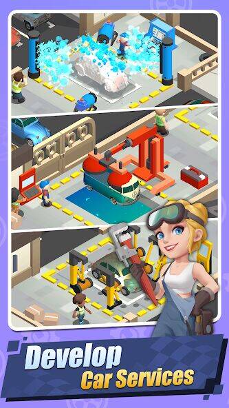 Скачать взломанную Car Fix Inc - Mechanic Garage [Много денег] MOD apk на Андроид