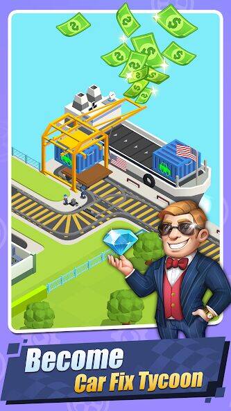 Скачать взломанную Car Fix Inc - Mechanic Garage [Много денег] MOD apk на Андроид