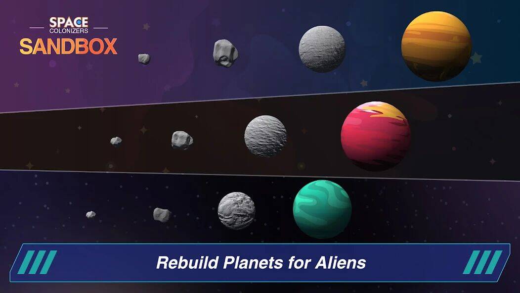 Скачать взломанную Space Colonizers - The Sandbox [Много денег] MOD apk на Андроид