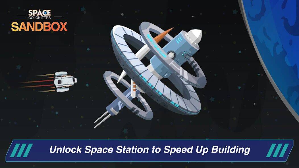 Скачать взломанную Space Colonizers - The Sandbox [Много денег] MOD apk на Андроид