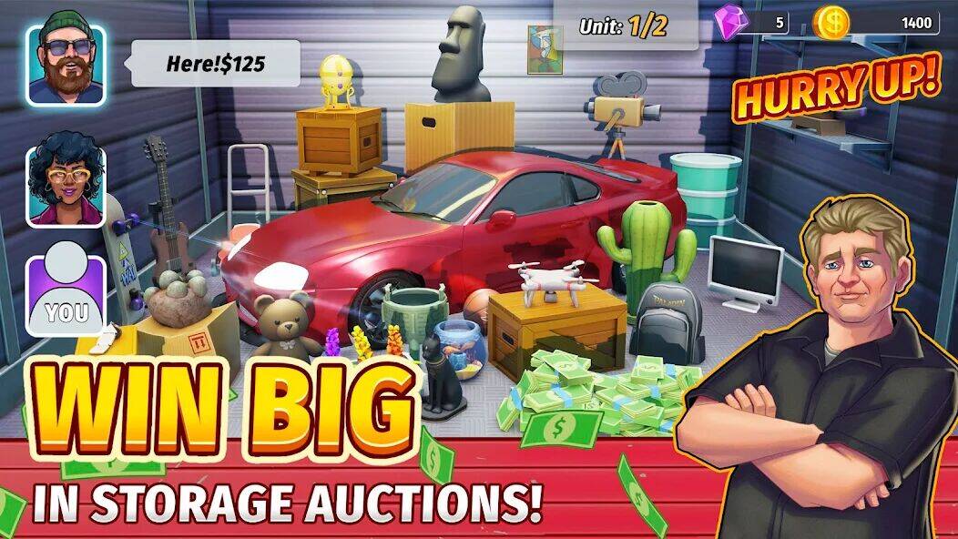 Скачать взломанную Bid Wars 3 - Auction Tycoon [Много монет] MOD apk на Андроид