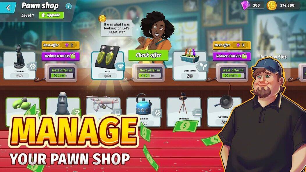 Скачать взломанную Bid Wars 3 - Auction Tycoon [Много монет] MOD apk на Андроид