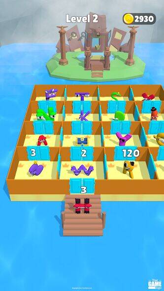 Скачать взломанную Alphabet Battle: Room Maze [Много монет] MOD apk на Андроид