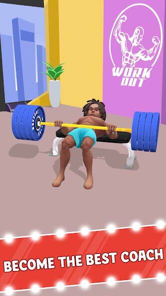 Скачать взломанную Idle Workout Fitness [Мод меню] MOD apk на Андроид
