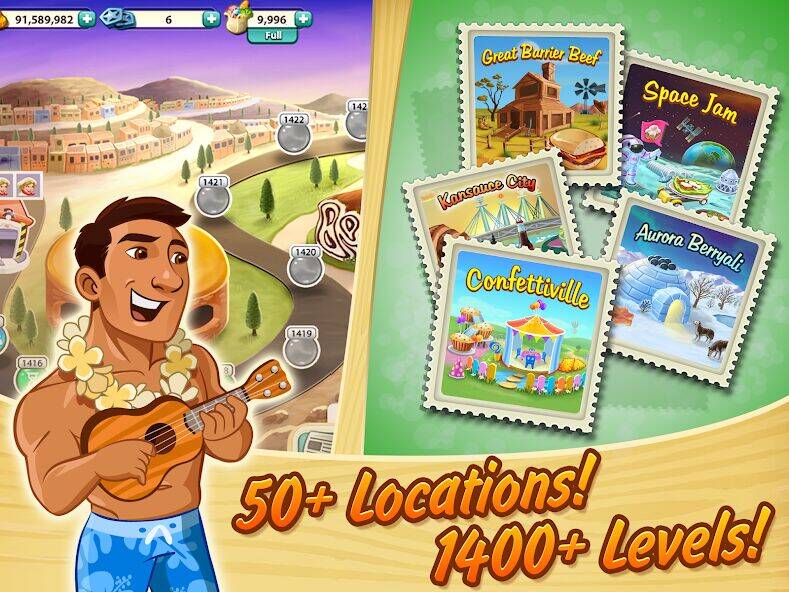 Скачать взломанную Kitchen Scramble: Cooking Game [Бесплатные покупки] MOD apk на Андроид