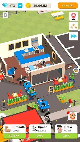 Скачать взломанную Idle Robbery [Много денег] MOD apk на Андроид