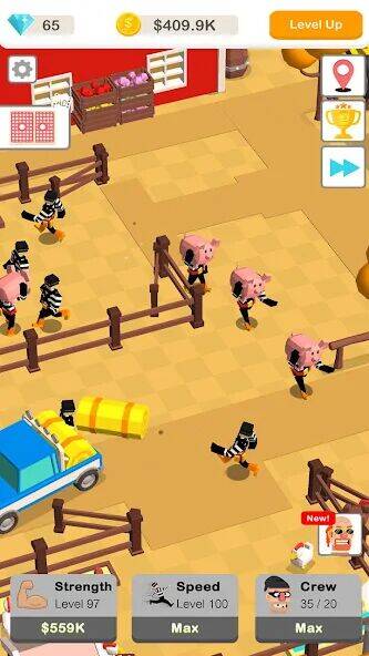 Скачать взломанную Idle Robbery [Много денег] MOD apk на Андроид
