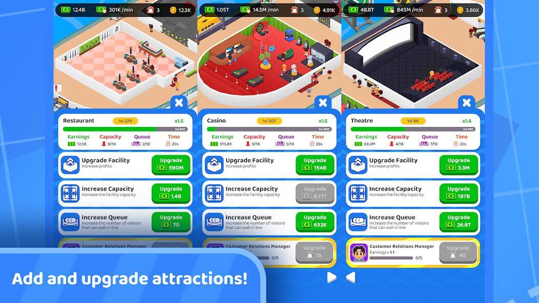 Скачать взломанную Idle Cruise Ship Simulator [Много денег] MOD apk на Андроид