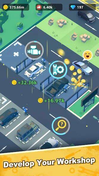 Скачать взломанную Car Mechanic Tycoon [Много денег] MOD apk на Андроид