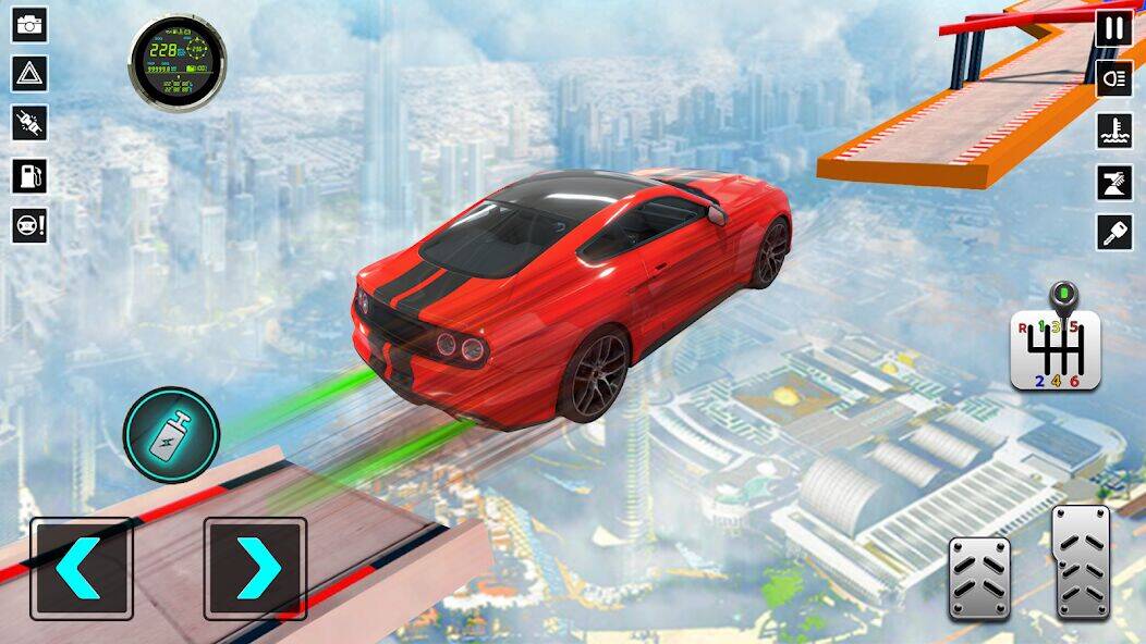 Скачать взломанную Ramp Car Game:Crazy Car Racing [Много монет] MOD apk на Андроид