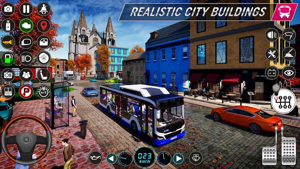 Скачать взломанную Real City Bus Simulator Games [Мод меню] MOD apk на Андроид