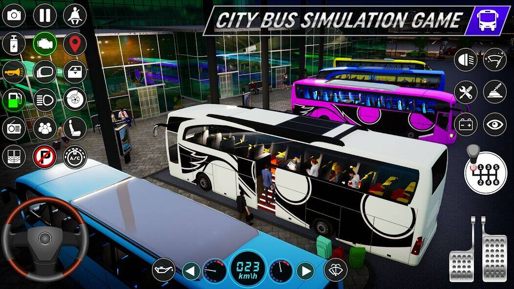 Скачать взломанную Real City Bus Simulator Games [Мод меню] MOD apk на Андроид