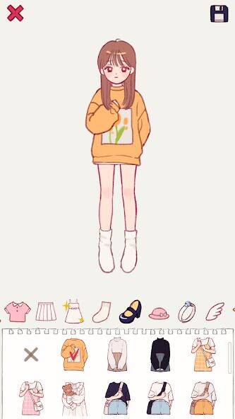 Скачать взломанную 색연필 소녀 : 옷입히기 게임 [Много монет] MOD apk на Андроид