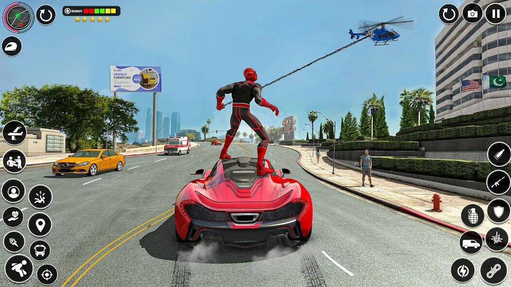 Скачать взломанную Герой паучьей веревки [Много монет] MOD apk на Андроид