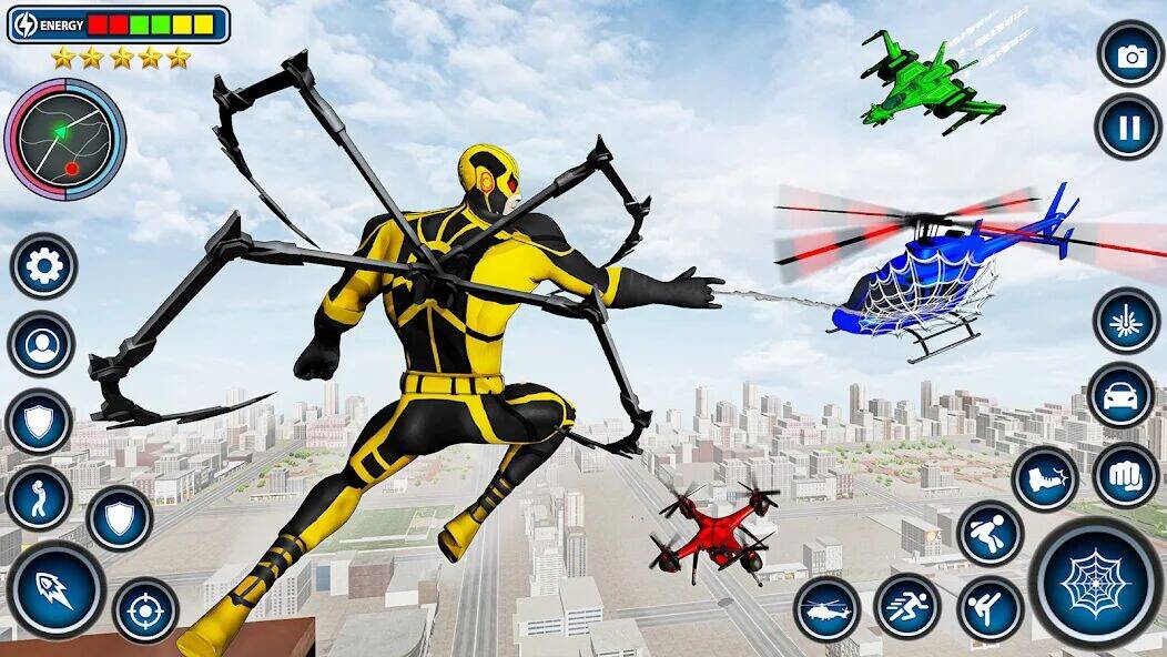 Скачать взломанную Герой паучьей веревки [Много монет] MOD apk на Андроид