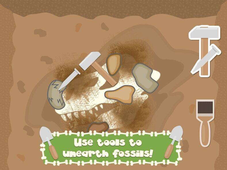 Скачать взломанную Dino Fossil Dig - Jurassic Adv [Много денег] MOD apk на Андроид