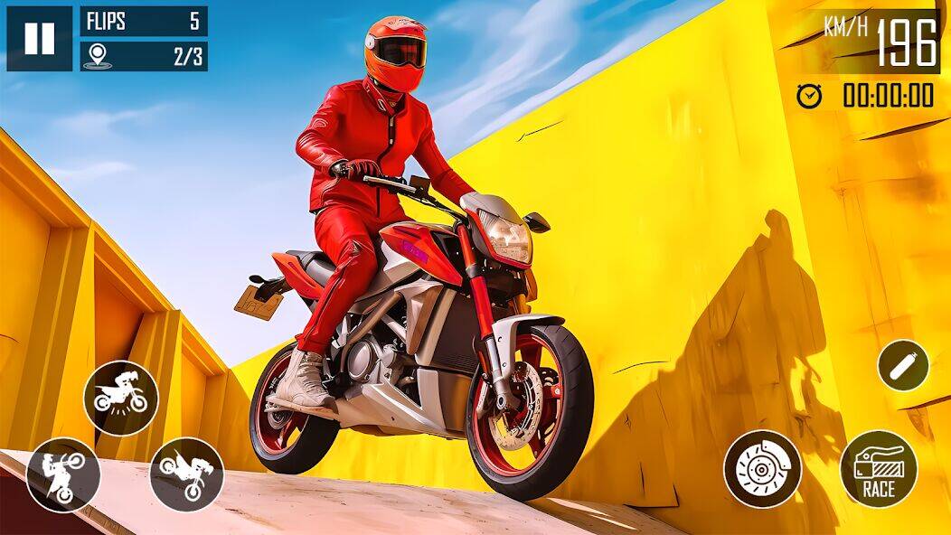Скачать взломанную Ultimate Bike Stunt: Bike Game [Много монет] MOD apk на Андроид