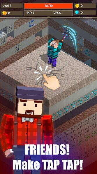 Скачать взломанную Tap Tap Mine: Айдл Кликер 2023 [Много денег] MOD apk на Андроид