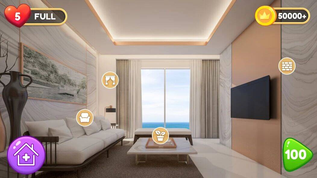 Скачать взломанную Home Renovation Games 2023 [Много монет] MOD apk на Андроид