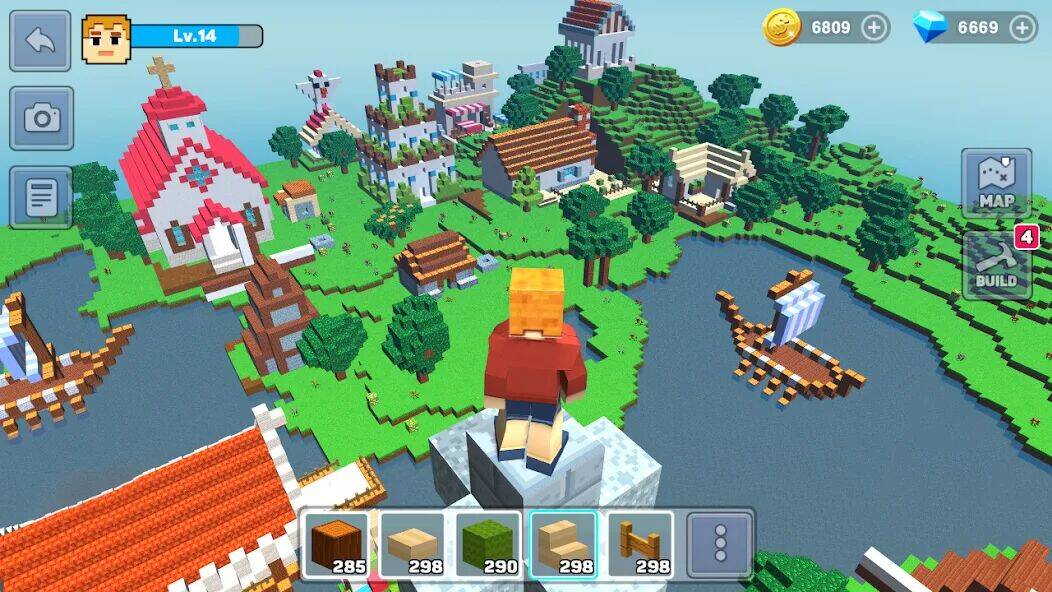 Скачать взломанную MiniCraft: Blocky Craft 2023 [Много монет] MOD apk на Андроид