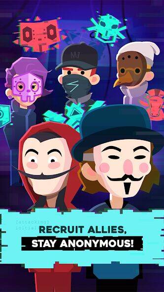 Скачать взломанную Hacking Hero: Hacker Clicker [Много денег] MOD apk на Андроид