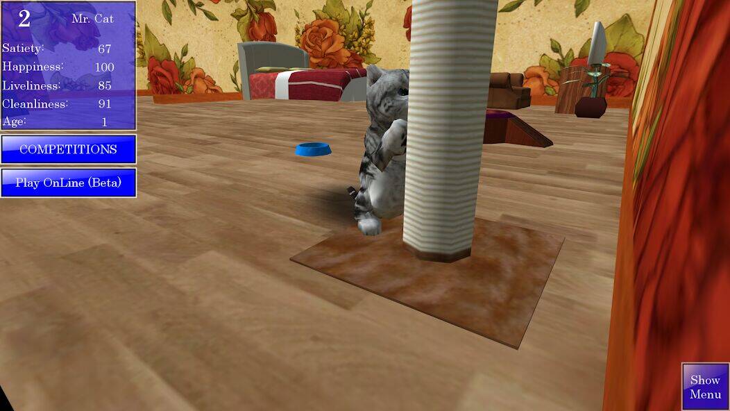 Скачать взломанную Cute Pocket Cat 3D [Бесплатные покупки] MOD apk на Андроид