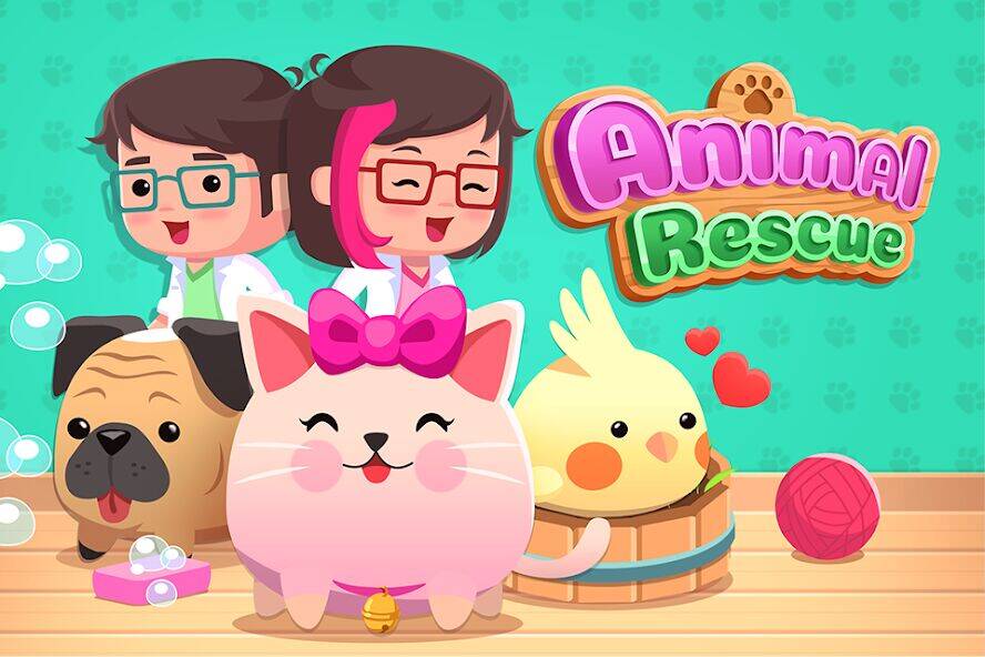 Скачать взломанную Animal Rescue: Pet Shop Story [Много денег] MOD apk на Андроид