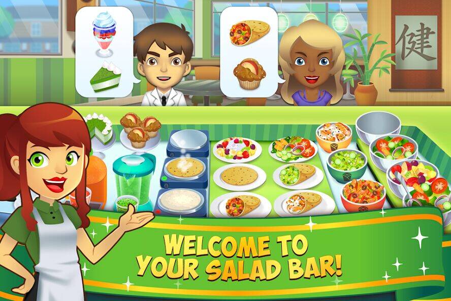Скачать взломанную My Salad Bar: Veggie Food Game [Много монет] MOD apk на Андроид