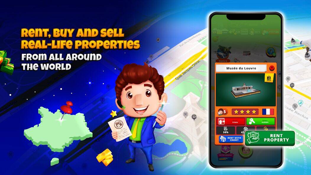Скачать взломанную Geopoly - Tycoon Idle Game [Мод меню] MOD apk на Андроид