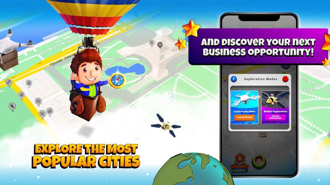 Скачать взломанную Geopoly - Tycoon Idle Game [Мод меню] MOD apk на Андроид