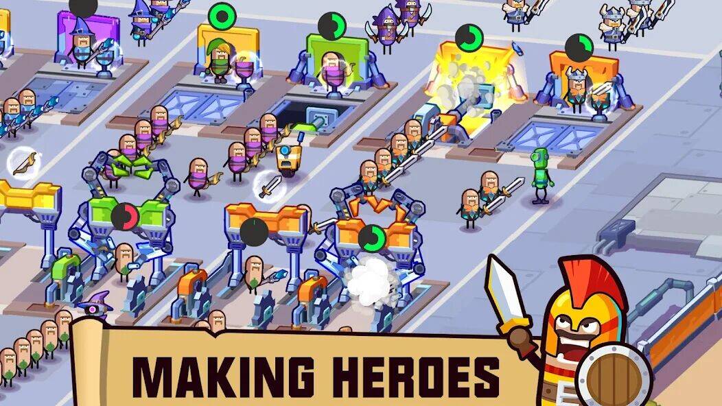 Скачать взломанную Hero Making Tycoon [Бесплатные покупки] MOD apk на Андроид