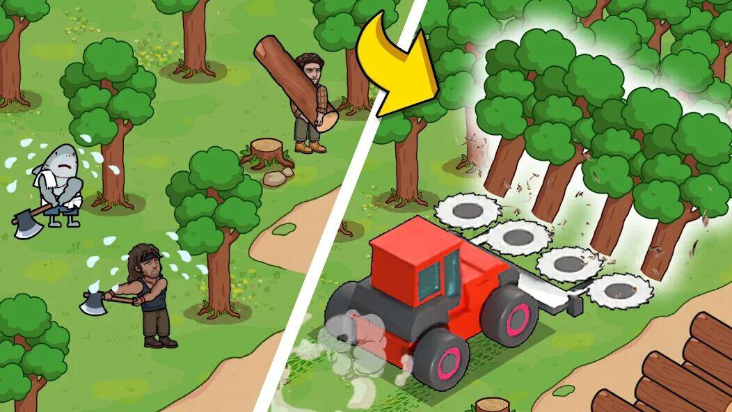 Скачать взломанную Lumber Out [Много монет] MOD apk на Андроид