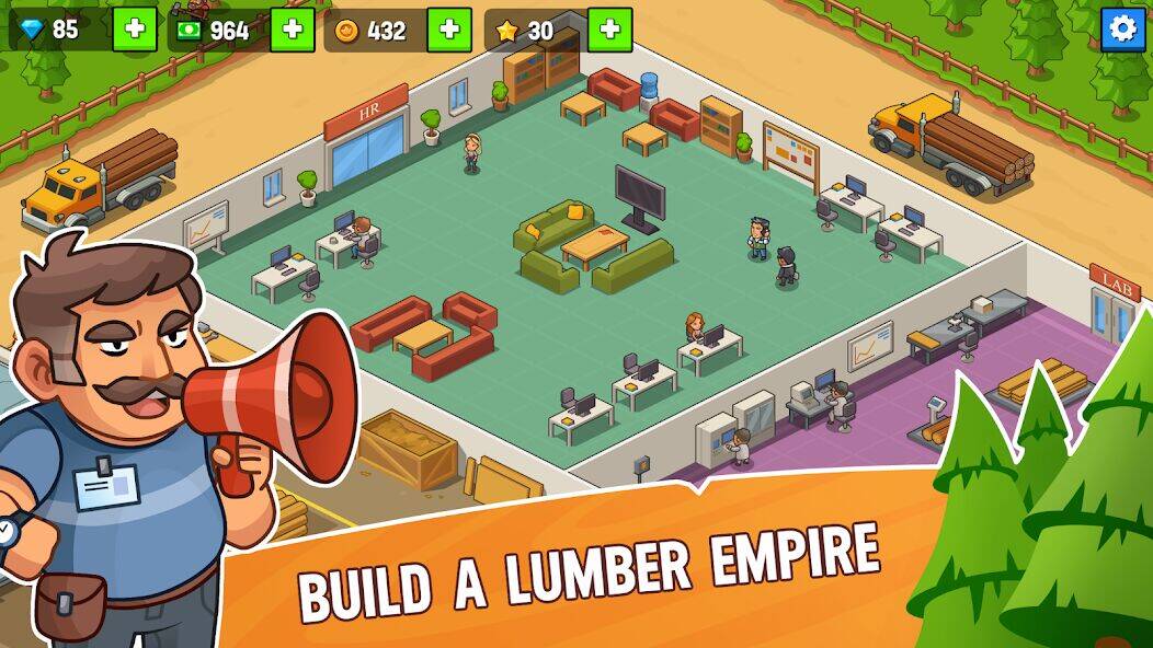 Скачать взломанную Lumber Inc Tycoon [Мод меню] MOD apk на Андроид