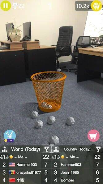 Скачать взломанную Paper Bin AR - Мусорное Ведро [Мод меню] MOD apk на Андроид
