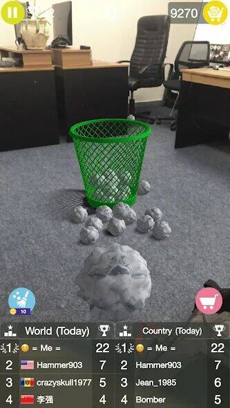 Скачать взломанную Paper Bin AR - Мусорное Ведро [Мод меню] MOD apk на Андроид