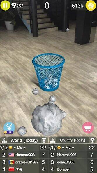 Скачать взломанную Paper Bin AR - Мусорное Ведро [Мод меню] MOD apk на Андроид