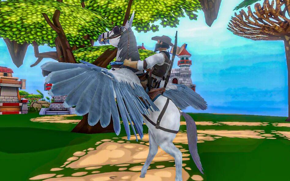 Скачать взломанную The Flying Horse : Unicorn [Много монет] MOD apk на Андроид