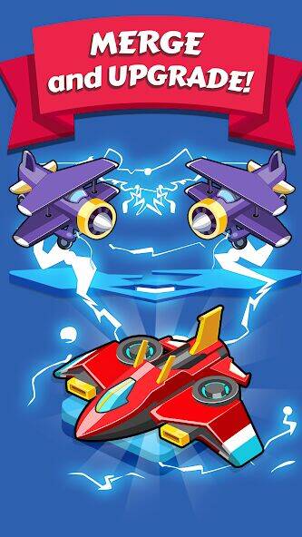 Скачать взломанную Merge Planes Empire [Много монет] MOD apk на Андроид