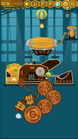 Скачать взломанную Steampunk Idle Spinner Factory [Много монет] MOD apk на Андроид