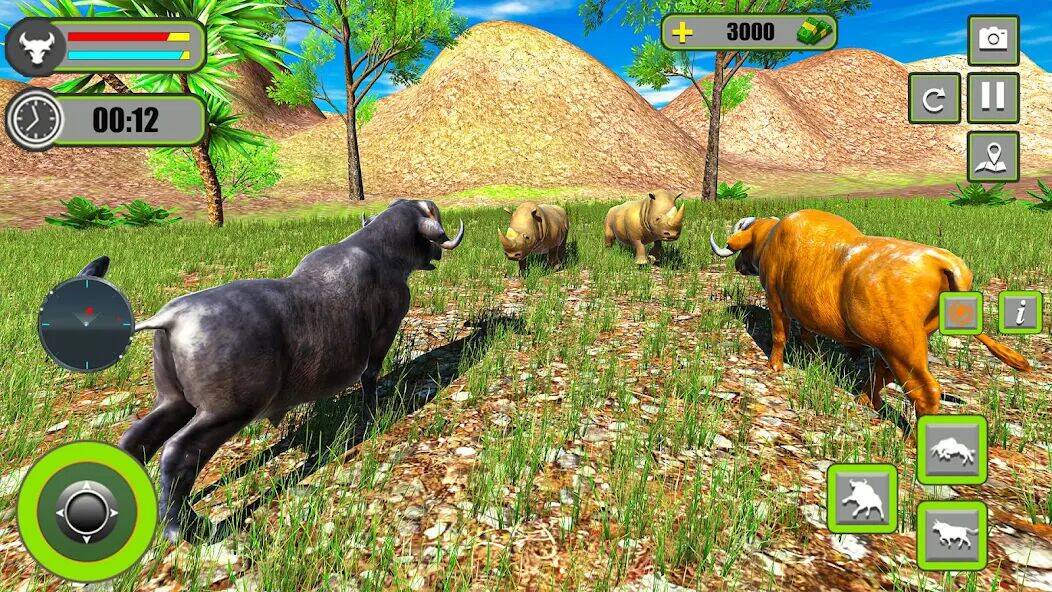 Скачать взломанную Angry Bull Attack Fight Games [Много денег] MOD apk на Андроид
