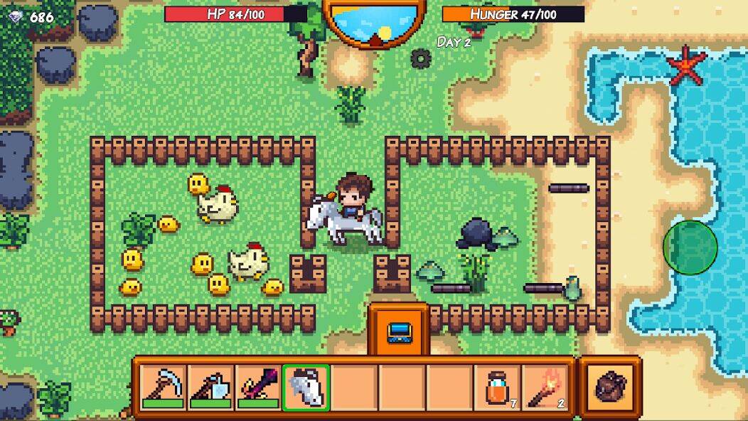 Скачать взломанную Pixel Survival Game 3 [Много денег] MOD apk на Андроид