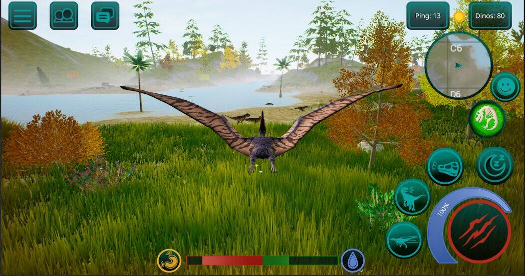 Скачать взломанную Динозавры Онлайн: Симулятор 3D [Мод меню] MOD apk на Андроид